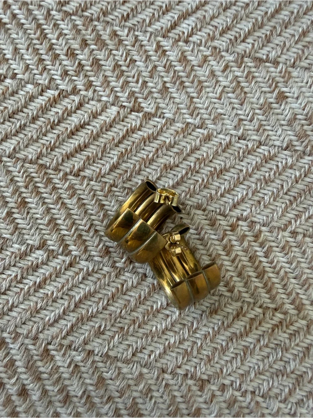 Laura Lombardi Brass Grazia Hoop Earrings